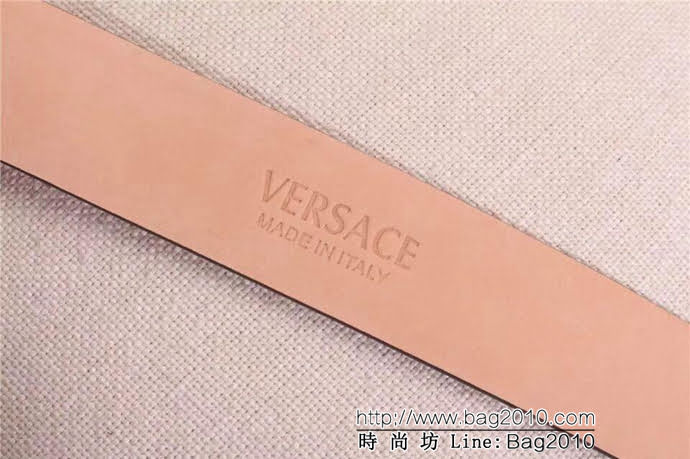 VERSACE範思哲 專櫃同款 原版美人圖扣頭 雙面進口原版小牛皮 男士皮帶  xfp1251